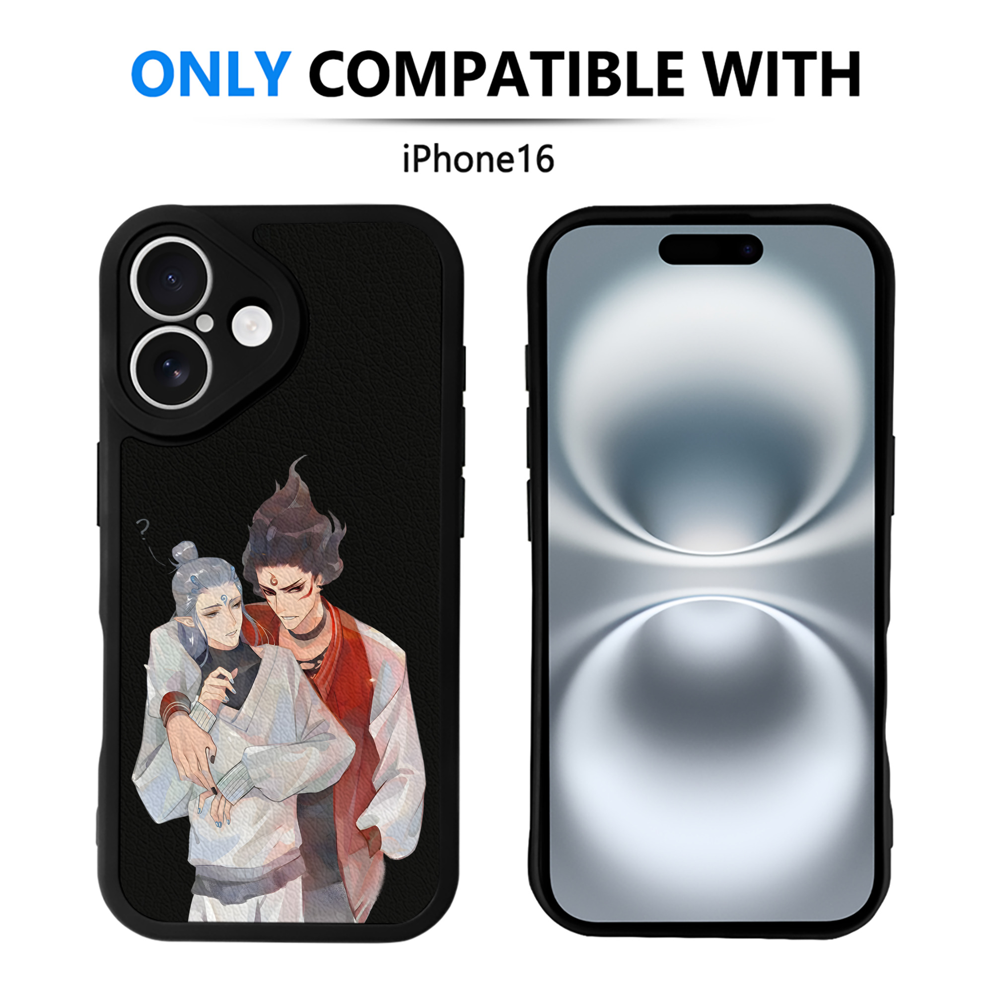 （画像用） Ne Zha 2 ナタ 魔童の大暴れ 【iPhone 16シリーズ対応】シリコンスマホケース（レザー調） 材質：シリコン